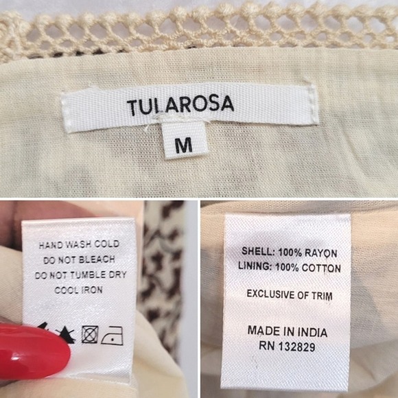 Tularosa Alicia Mini Dress Priya Camel Floral Size M - Picture 9 of 12